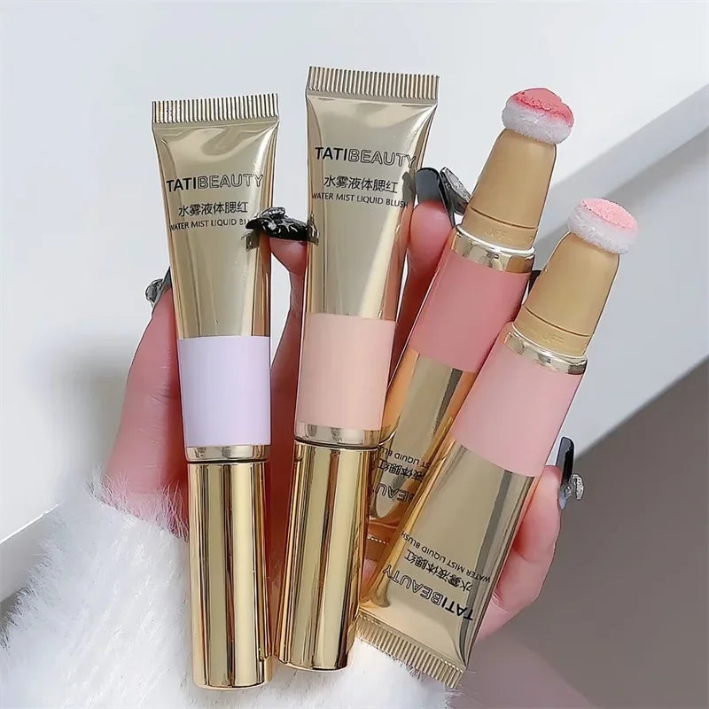 Blush Liquide Velours Mat — Pigment pour le Visage, Longue Tenue, Effet Naturel, Crème pour Joues, Teinte Rose Pêche, Maquillage Coréen