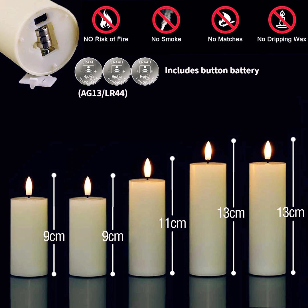 LED Flameless Flickering Candles Set (6–120 PCS) – Battery Operated Candles for Weddings & Events