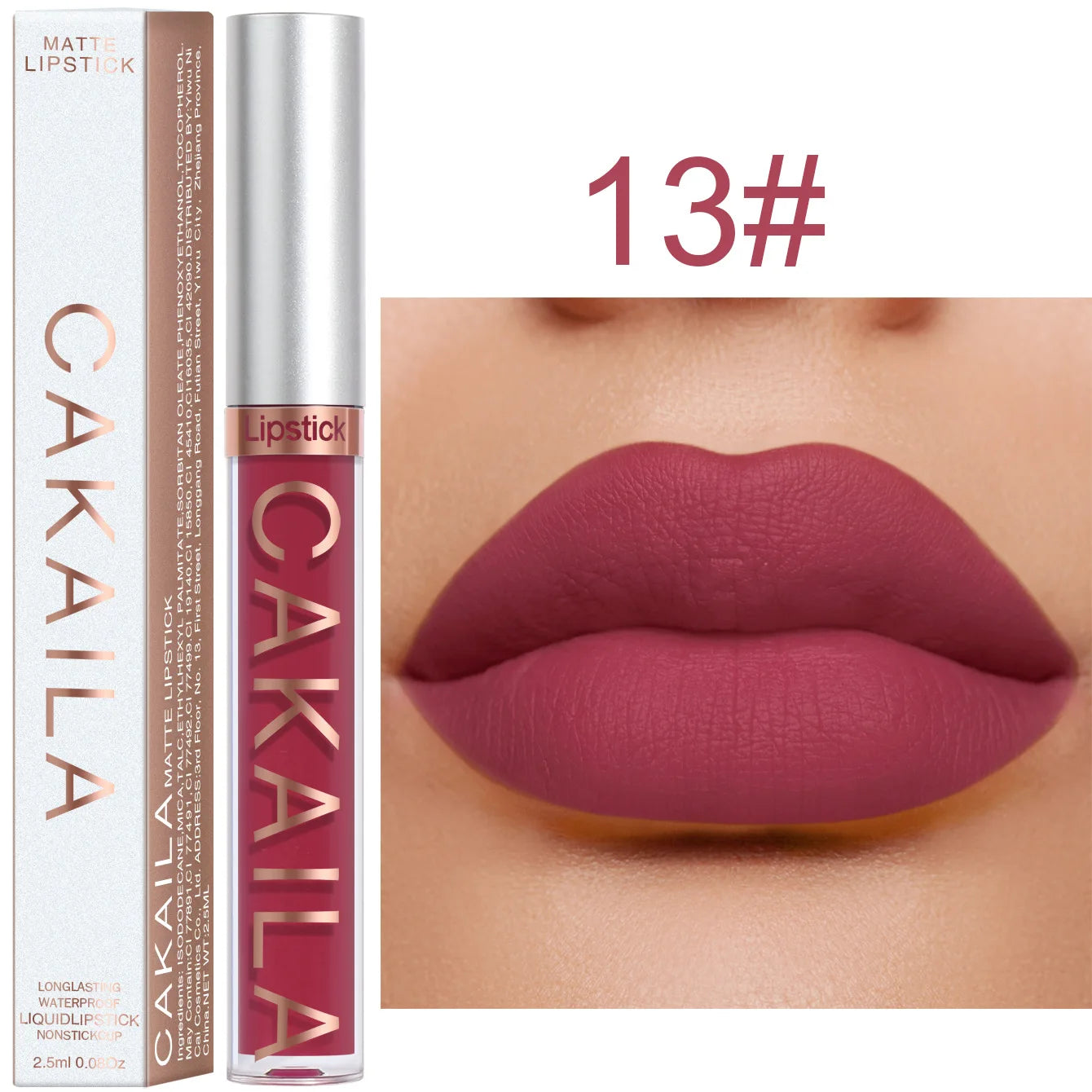 Rouge à lèvres 18 couleurs – Finition mate | Waterproof et non collant | Gloss longue tenue pour lèvres élégantes