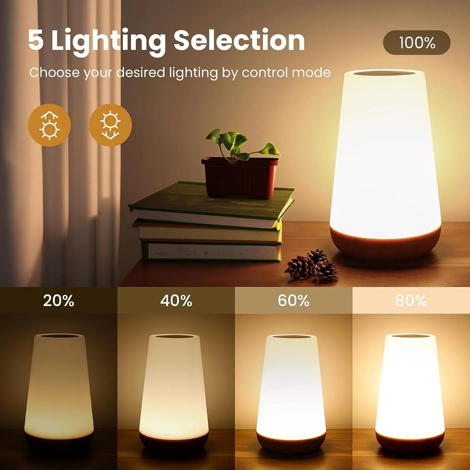 13-Color RGB Night Light – Rechargeable Touch Lamp with Remote Control