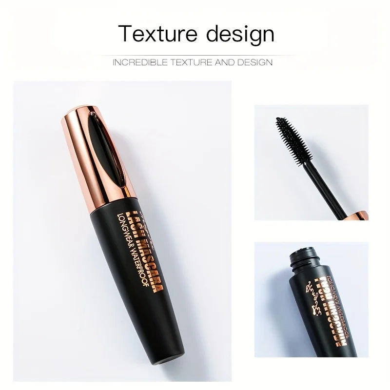 **« Mascara 4D noir – Waterproof, longue tenue et anti-bavure »**
