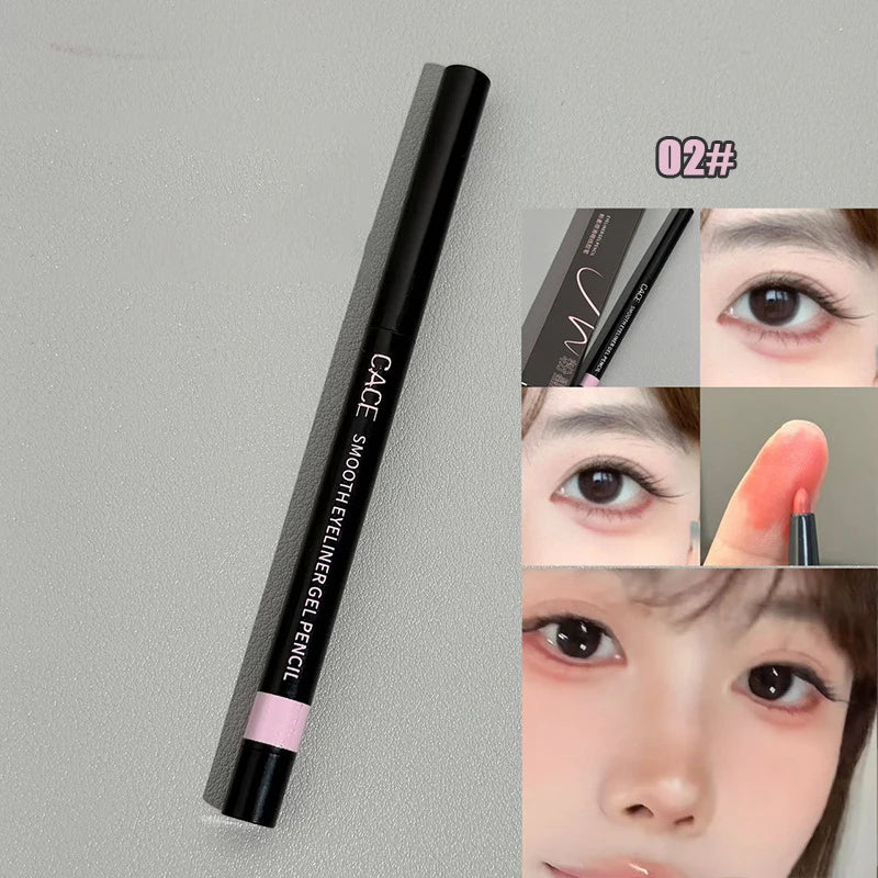 Crayon Gel Eyeliner Marron/Rouge Vin – Waterproof, Longue Tenue, Ultra-Fin, Mat, Facile à Appliquer, Maquillage des Yeux