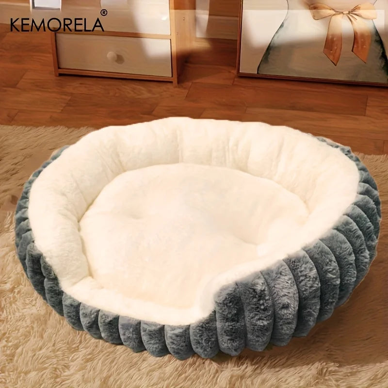 Jumbo Plush Pet Sofa Bed – Soft Washable Bed with Supportive Backrest