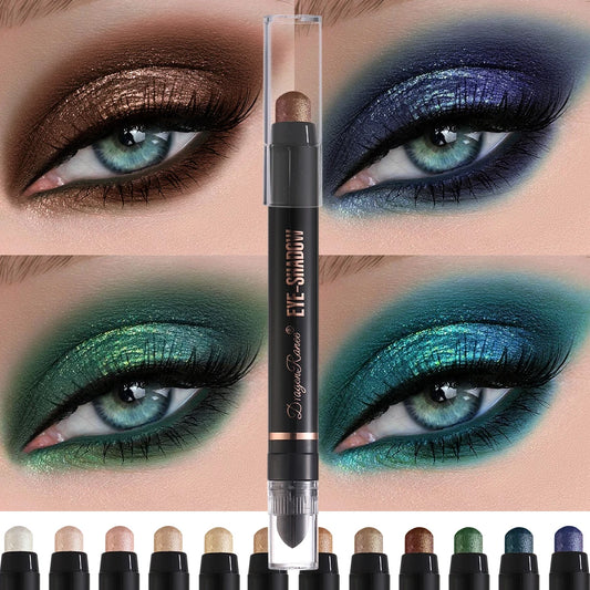 Set de crayons fards à paupières nacrés, application en un geste, effet brillant, texture délicate et soyeuse