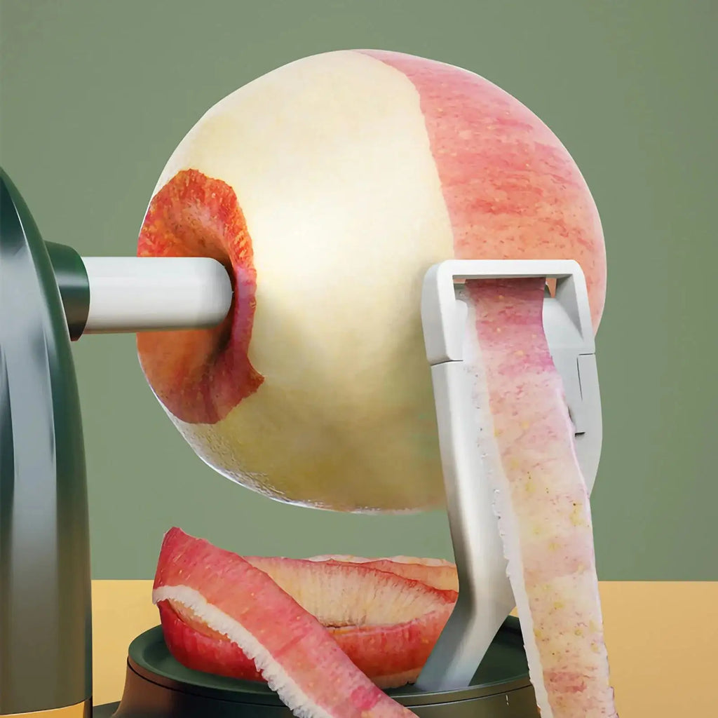 Manual Hand Crank Apple Peeler, Slicer & Corer – Fruit Peeling Machine with Divider and Replacement Blades