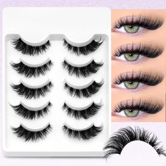 Cils Cat Eye 3D – Faux cils naturels, doux, en vison synthétique – Effet naturel, léger et effilé pour allonger le regard