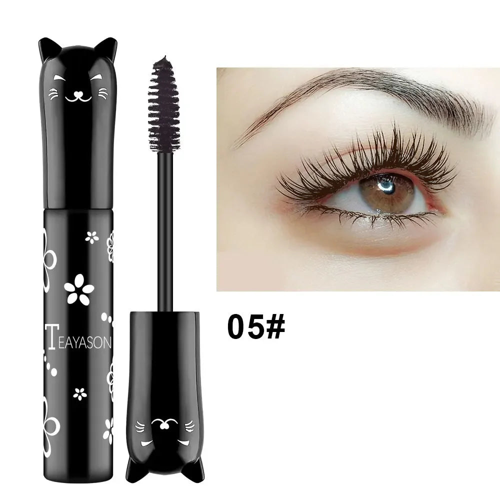 Mascara multicolore waterproof séchage rapide cils recourbés extensions bleu, rose, violet, noir, blanc maquillage