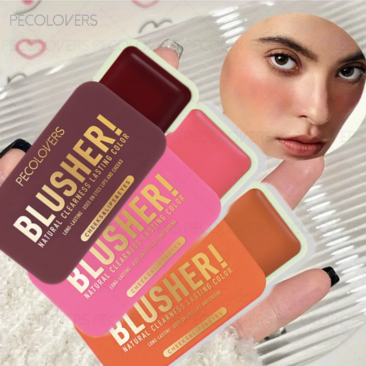 1 pcs Blush waterproof mat – Fini naturel, pour yeux, joues et lèvres – Contouring et highlight, maquillage polyvalent