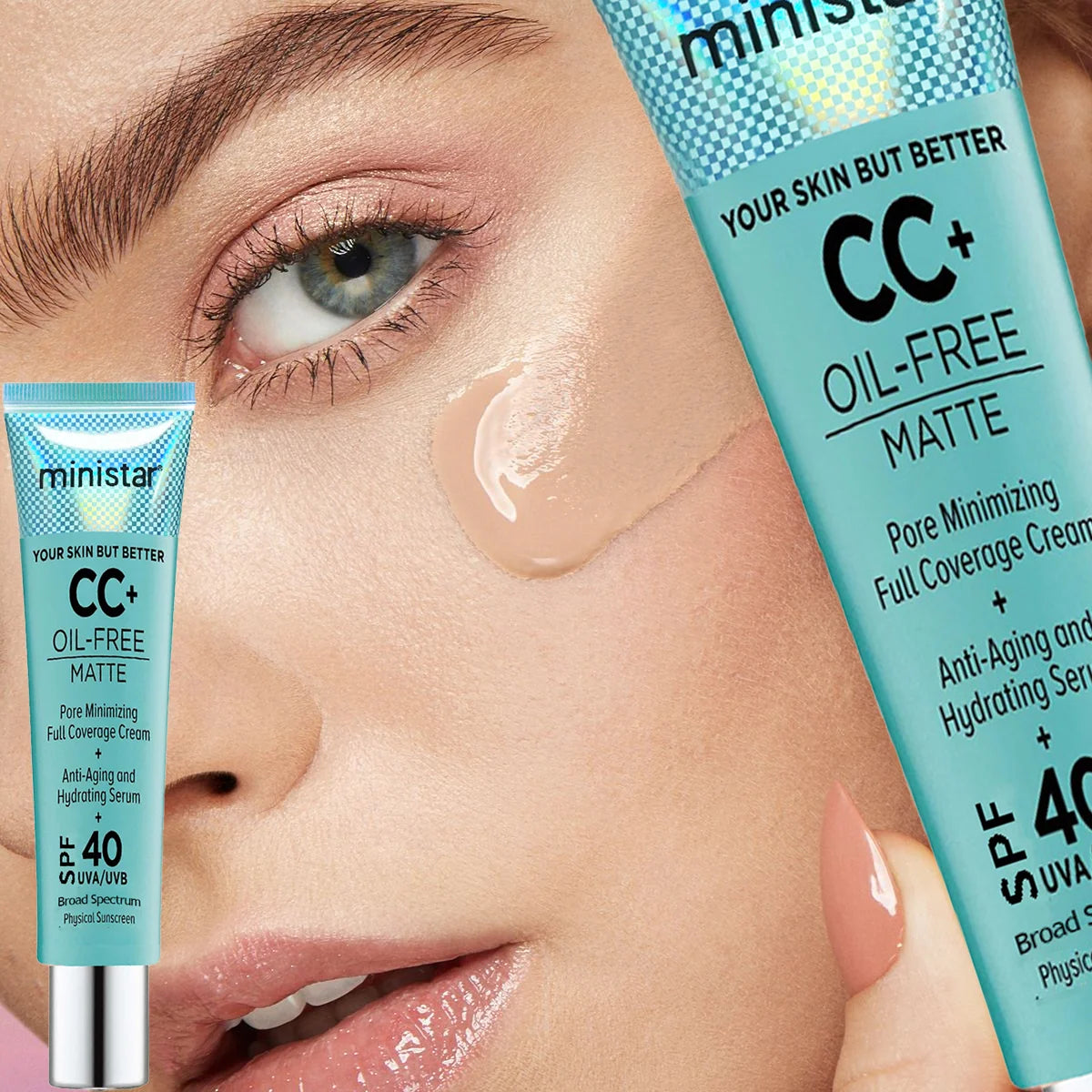 CC Cream – Fond de teint hydratant, correcteur, éclaircissant, contrôle du sébum et waterproof