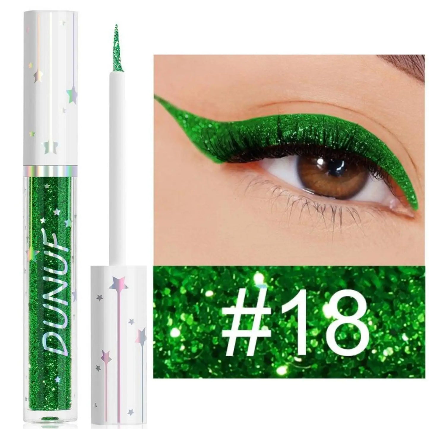 1 pièce : Eyeliner et fard à paupières liquides brillants, colorés, à séchage rapide, longue tenue et waterproof