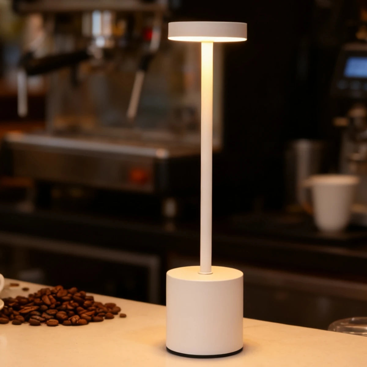 LED Ambient Table Lamp – USB Rechargeable Touch-Control Dimmable Night Light
