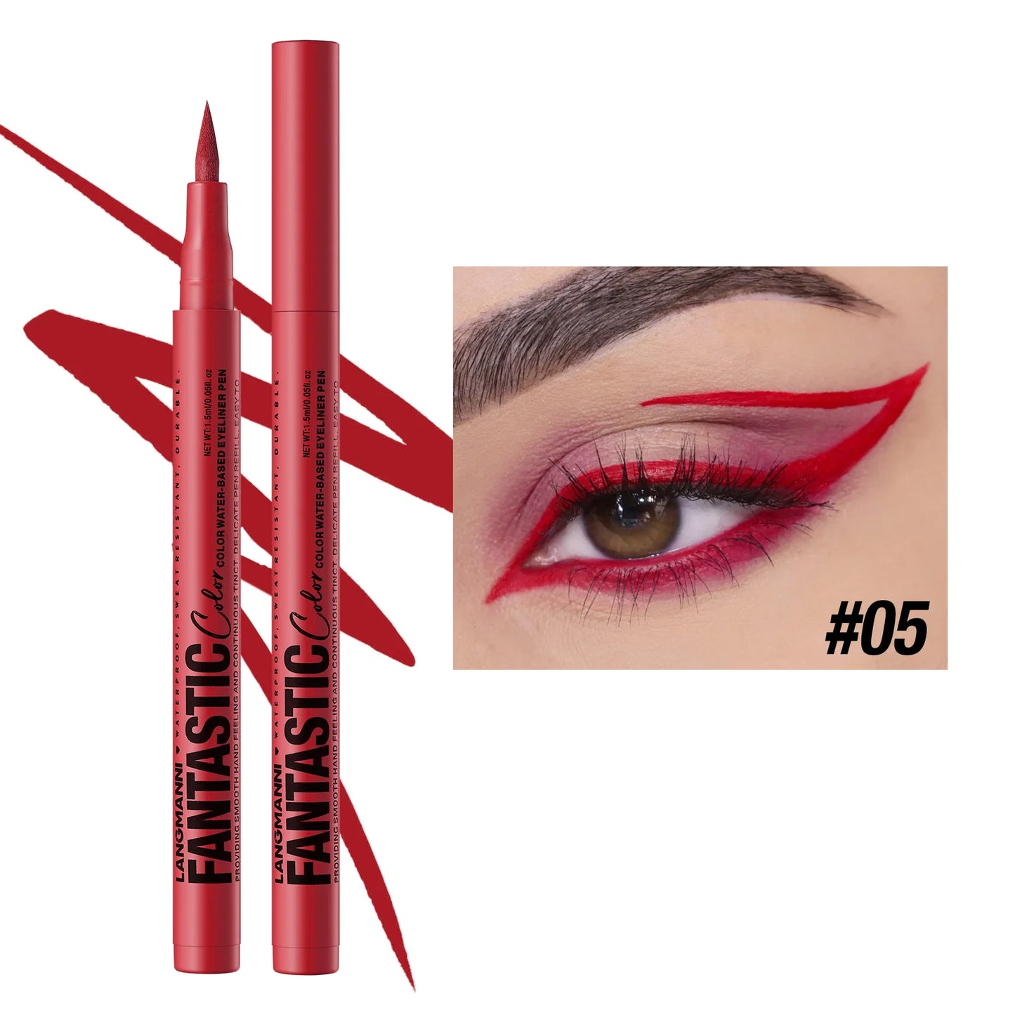Stylo Eyeliner Liquide – 12 Couleurs, Pointe Ultra-Fine, Lisse, Facile à Appliquer, Séchage Rapide, Anti-Bavure