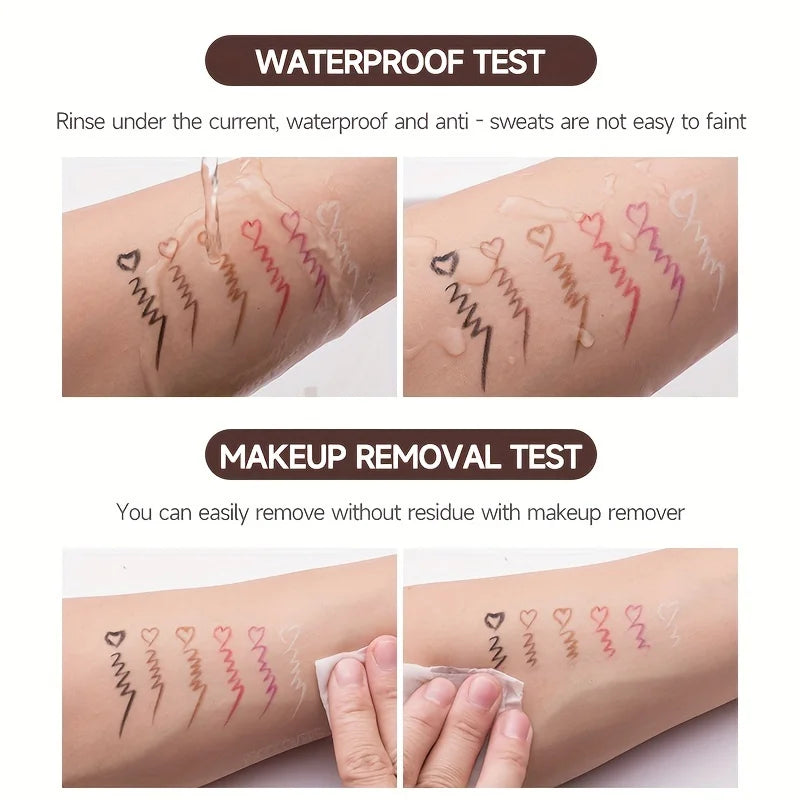 Crayon Eyeliner Longue Tenue – Waterproof, Haute Pigmentation, Ombre à Paupières, Maquillage des Yeux pour Femmes