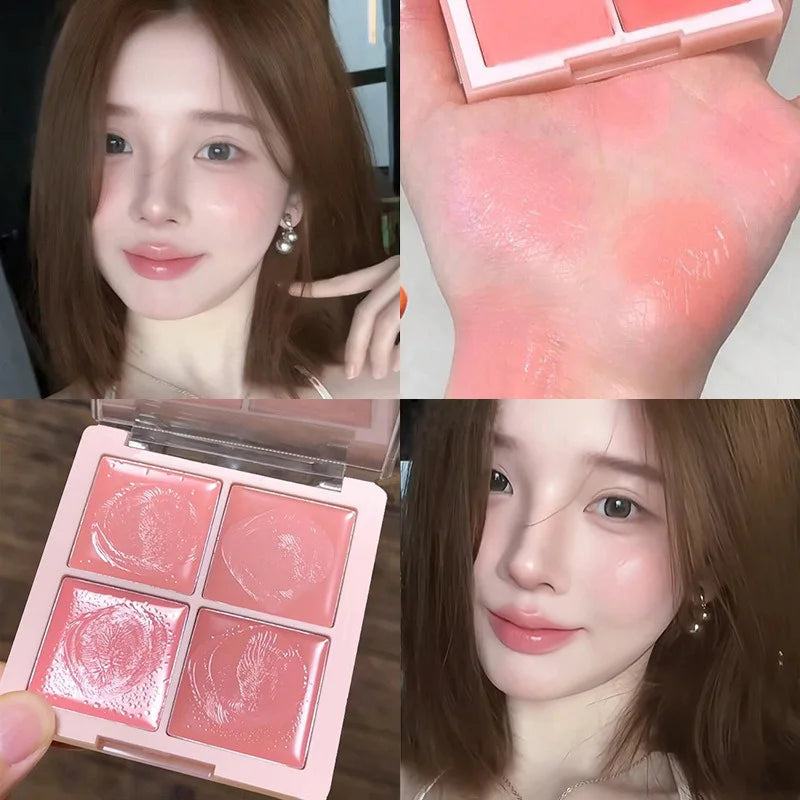 Blush crème multi-usage – Waterproof et hydratant, effet highlighter – Pour joues et yeux, texture crémeuse, teinte pêche éclatante, contour et maquillage