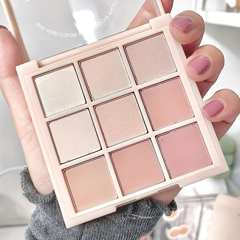 Palette de fards à paupières multifonctionnelle 9 couleurs, nuances variées, longue tenue et hydratante, kit de maquillage pour femmes