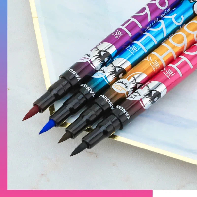Eyeliner Liquide Noir 36H — séchage rapide, waterproof, longue tenue, crayon lisse, ne bave pas, maquillage yeux