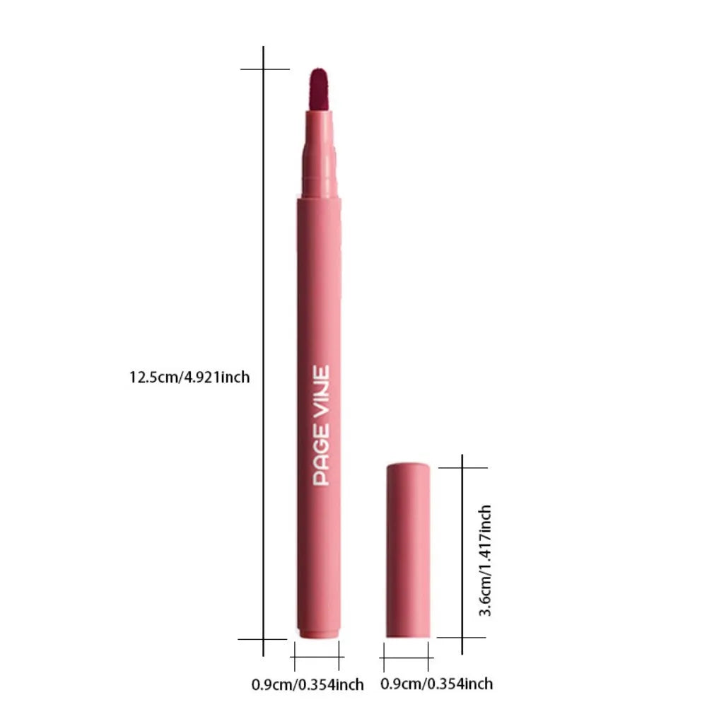 Crayon à Lèvres Velours Marron – Nude Mat, Waterproof, Anti-Transfert, Contour Cerise Rouge, Maquillage des Lèvres pour Femmes