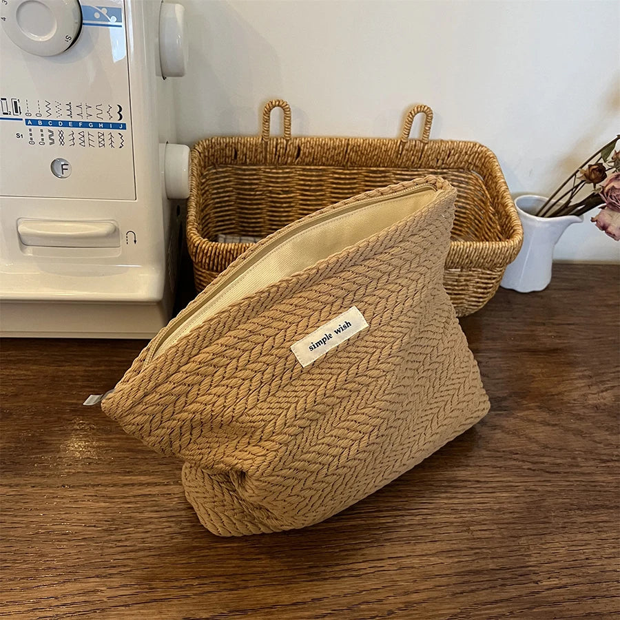 Woven Cosmetic Travel Bag