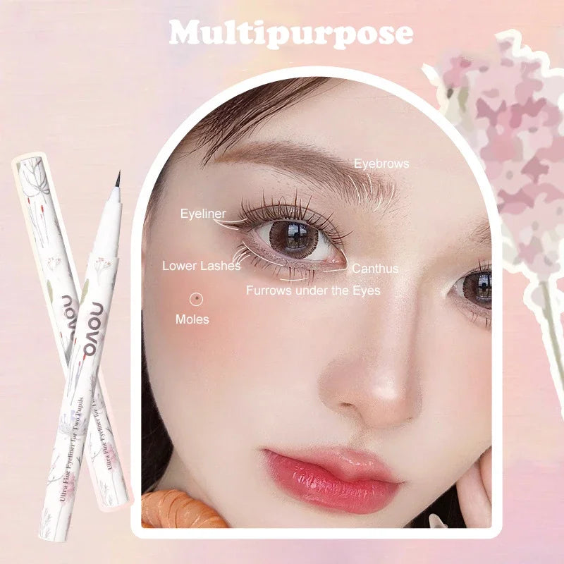 Crayon Eyeliner Gel Blanc – Doux, Haute Pigmentation, Longue Tenue, Étanche, Stylo Yeux, Outil Maquillage Éclaircissant