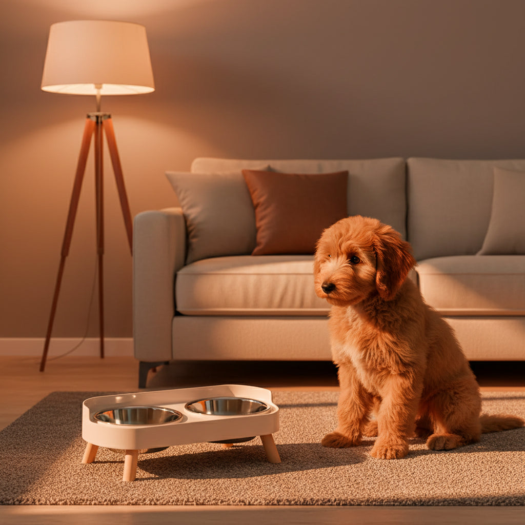 Colorful Elevated Pet Feeder – Dual Stainless Steel Bowls with Neck Support