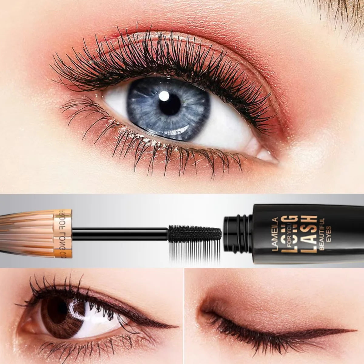 **« Mascara 4D waterproof – Épais, longue tenue et recourbant »**