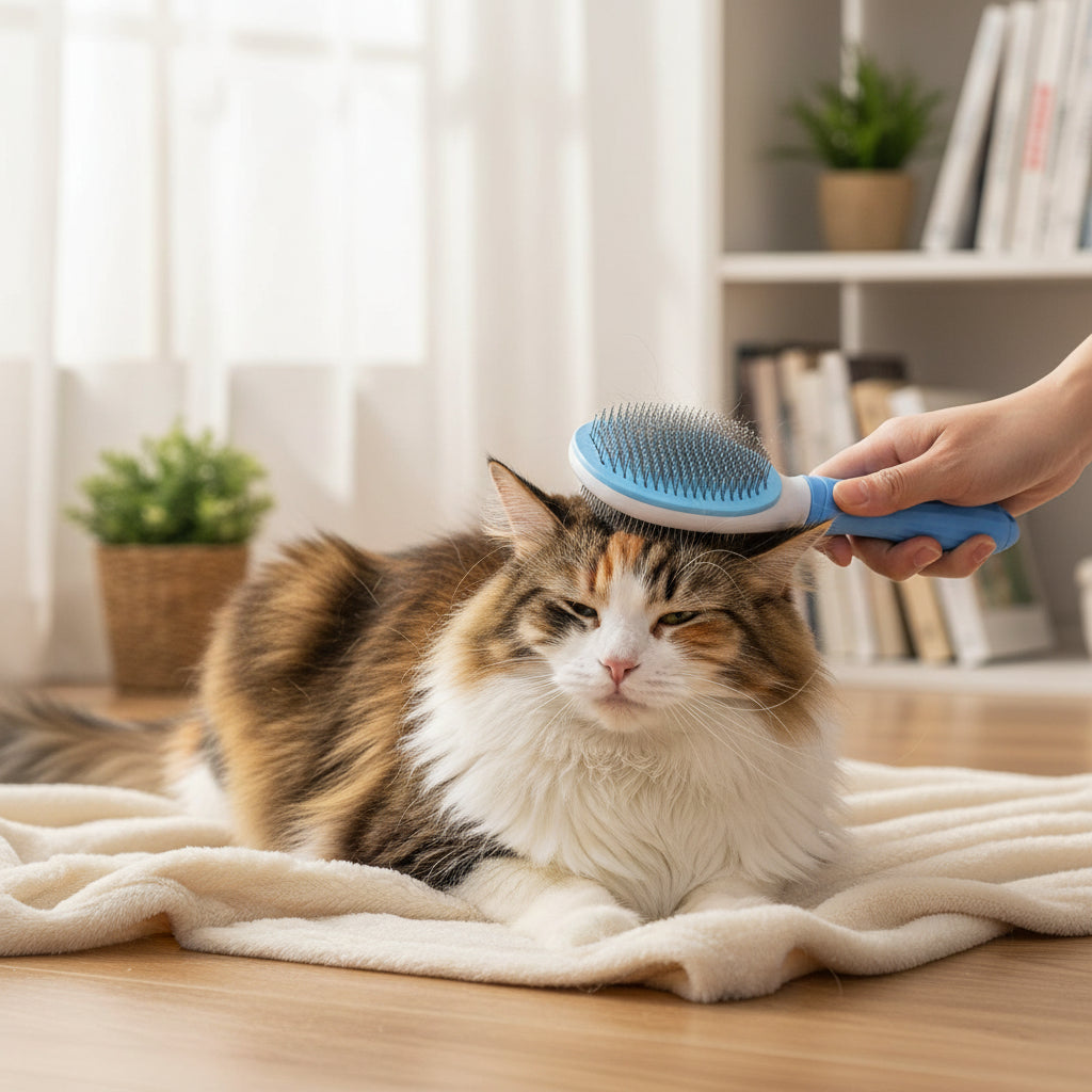 Self-Cleaning Pet Brush – Grooming & Deshedding Comb for Dogs and Cats