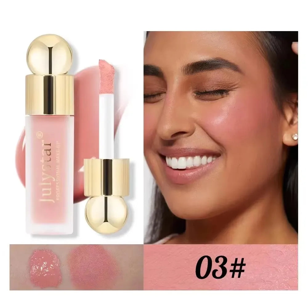 Nouveau Blush Liquide pour Joues — Gel-Crème Nourrissant pour le Visage, Multi-usage pour Yeux et Lèvres, Stick Blush avec Applicateur Éponge, Cosmétiques
