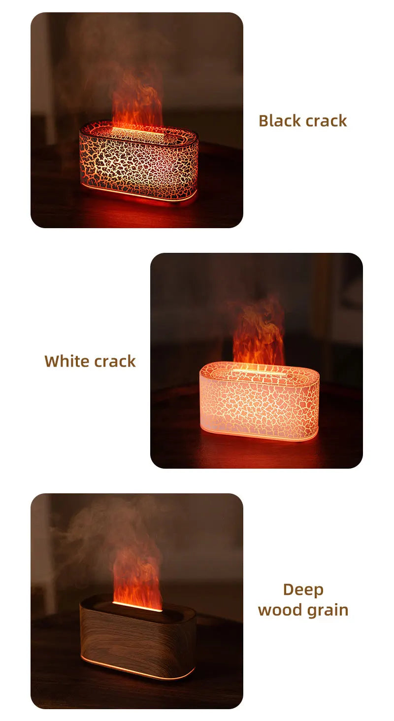 Flame Aroma Diffuser – Colorful LED Essential Oil Humidifier for Home & Relaxation