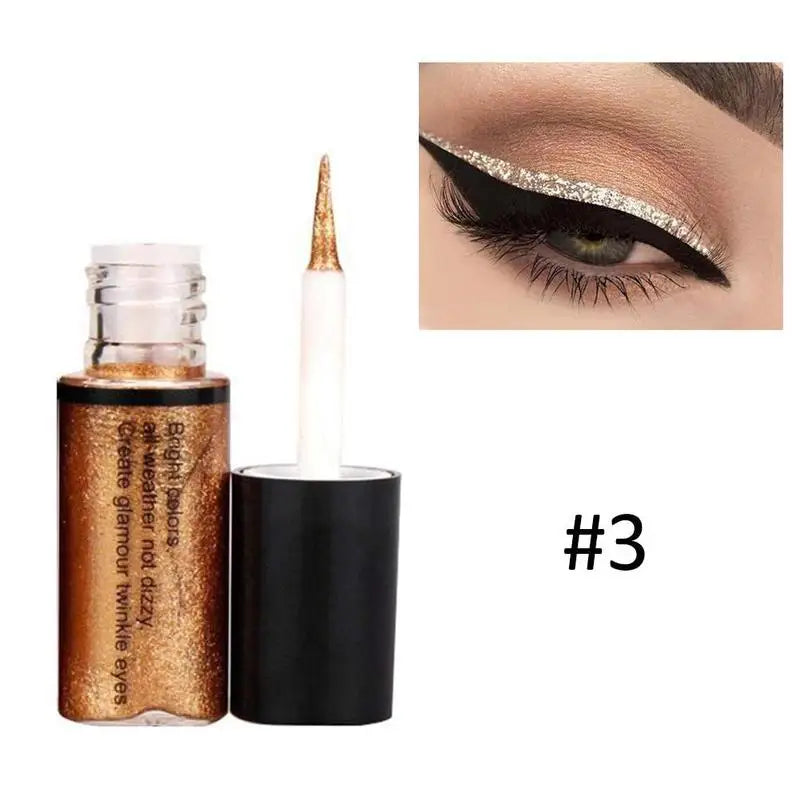 Eyeliner Liquide – Perle Brillante, Fard à Paupières Lumineux, Longue Tenue, Stylo Eyeliner et Highlighter, Outils de Maquillage des Yeux