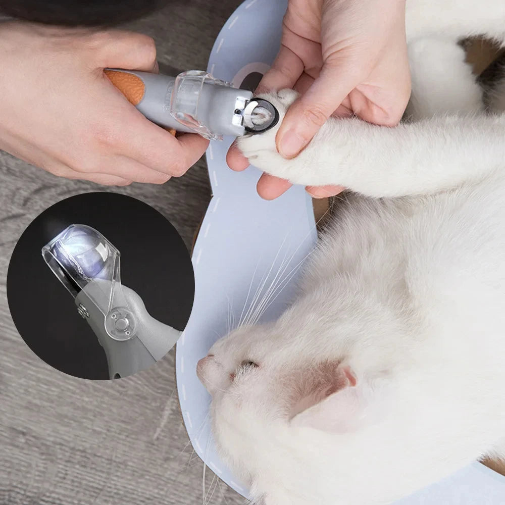 Professional Pet Nail Clipper with LED Light – Precision Grooming Tool for Dogs & Cats