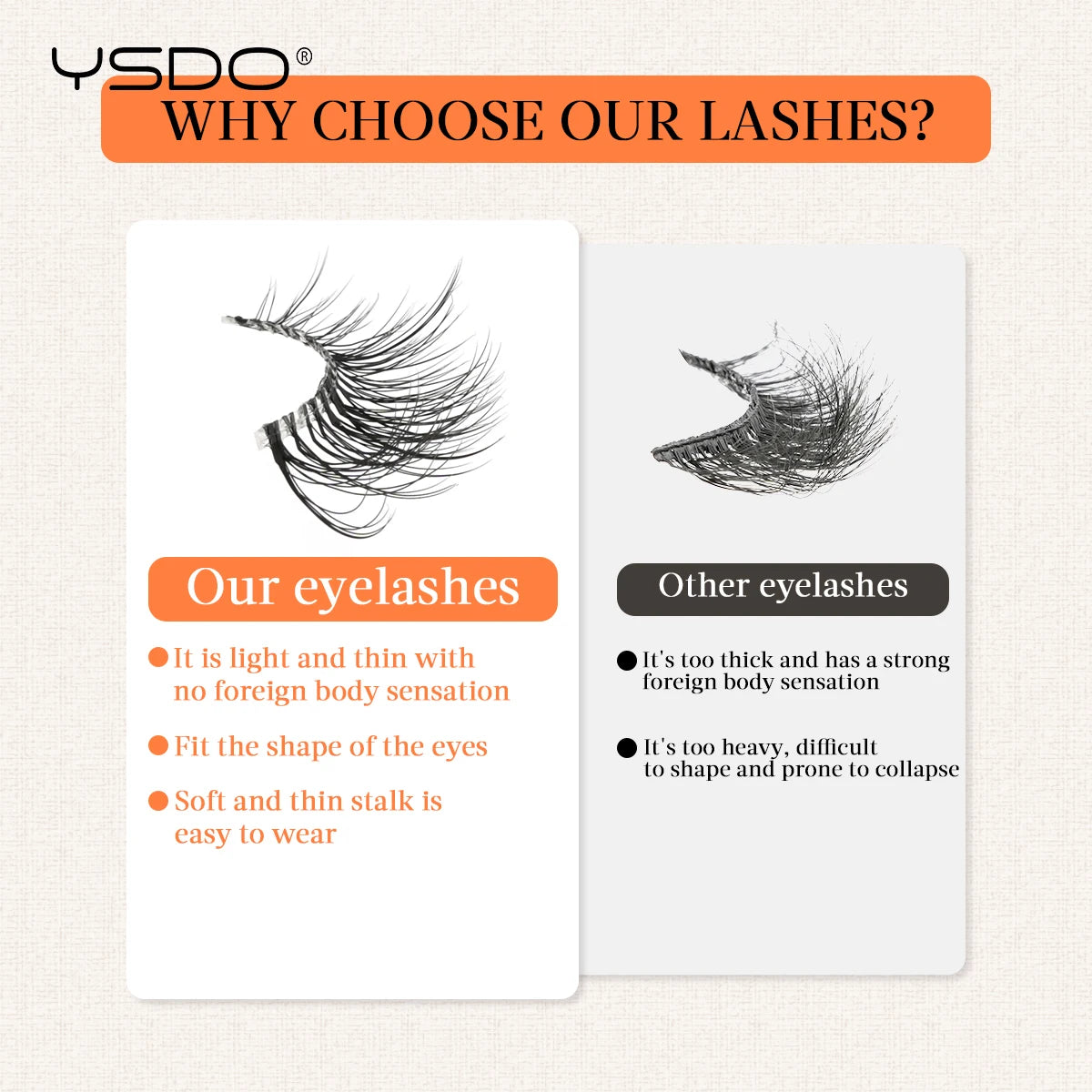 3 à 7 paires de cils en vison synthétique – Faux cils faits main, naturels et nude, effet croisé et désordonné – Cils 3D bouclés pour maquillage