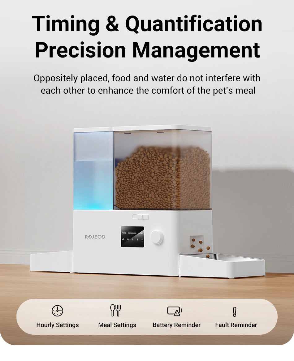 8.5L Smart Automatic Pet Feeder & Gravity Water Dispenser – Wi-Fi Food Station