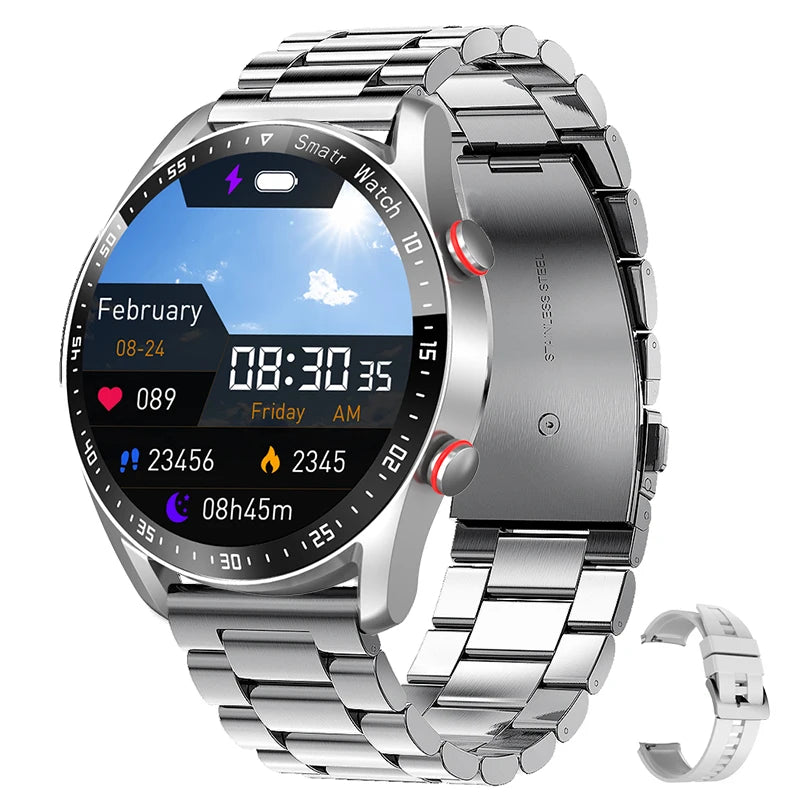 Montre connectée pour hommes et femmes, écran HD, Bluetooth, appel, GPS, moniteur de fréquence cardiaque, étanche IP68, nouveau, 2024