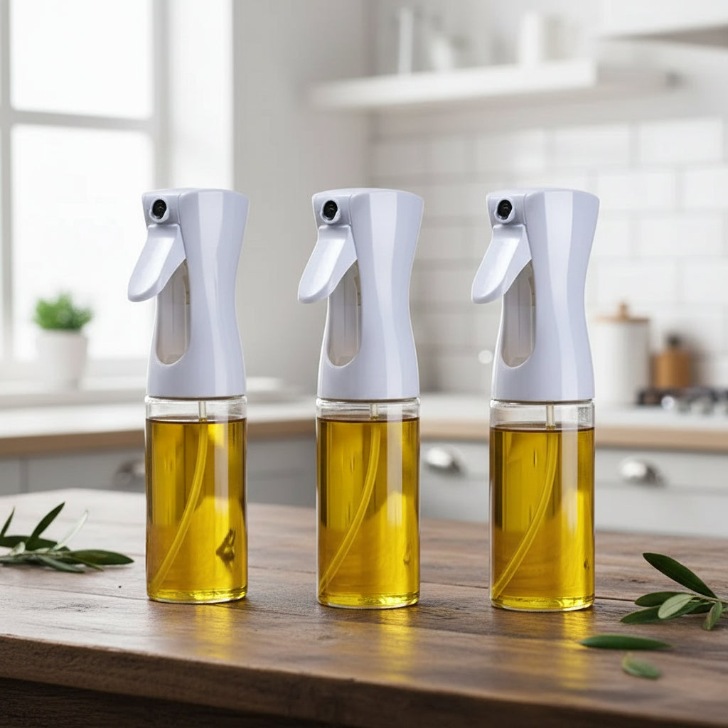 2-in-1 Oil Sprayer & Brush Bottle – 200ml / 300ml / 500ml Kitchen Oil Mister for Cooking, Baking & BBQ