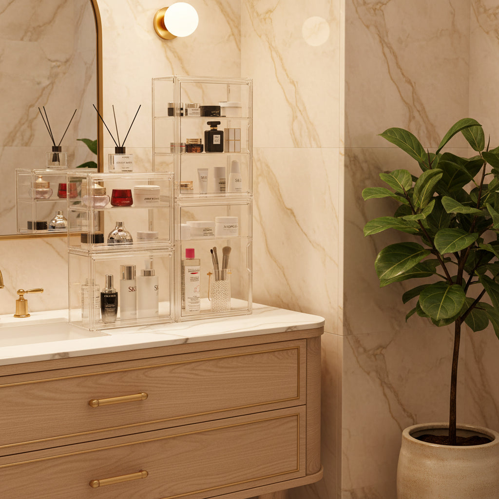 Clear Makeup Organizer Case