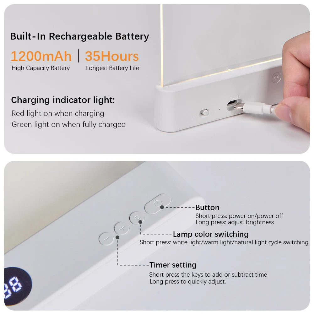 Portable LED Reading Light – Clip-On Book Light for Bedtime Reading & Travel