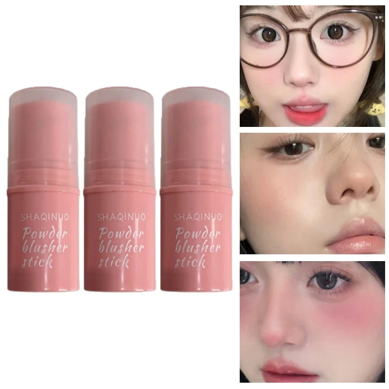 Blush stick énergisant – Fini mat naturel, texture crémeuse, facile à estomper – Pour un teint frais et éclatant