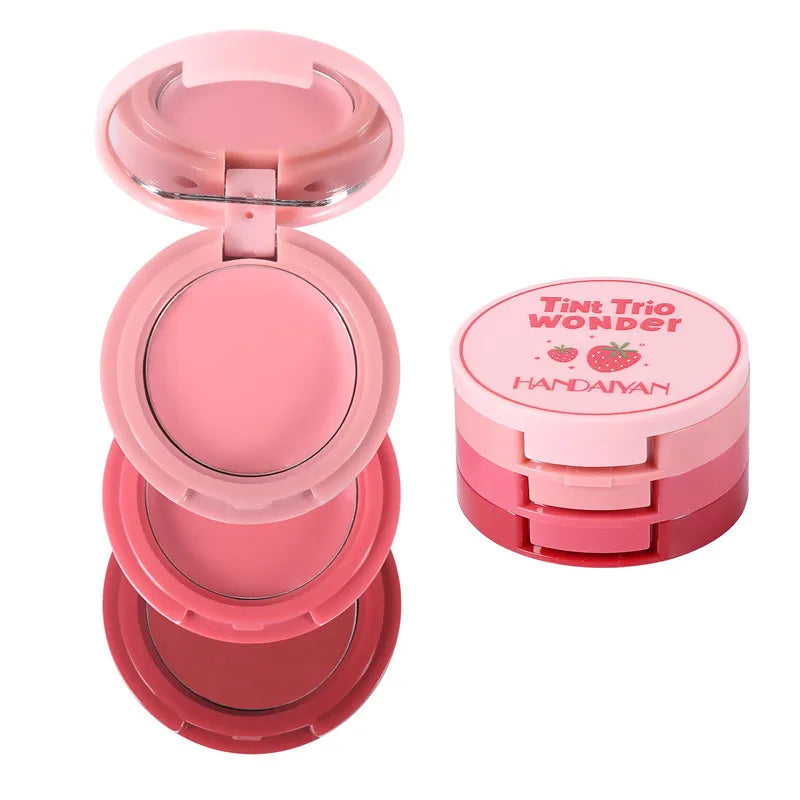 Blush Stick Teinté — Crème Rose pour Visage et Joues, Cosmétiques 3 en 1, Utilisable sur Lèvres, Yeux et Joues