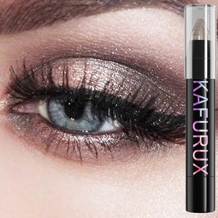 Crayon eyeliner nacré pailleté 24 couleurs, waterproof, mat, nude, effet illuminateur.