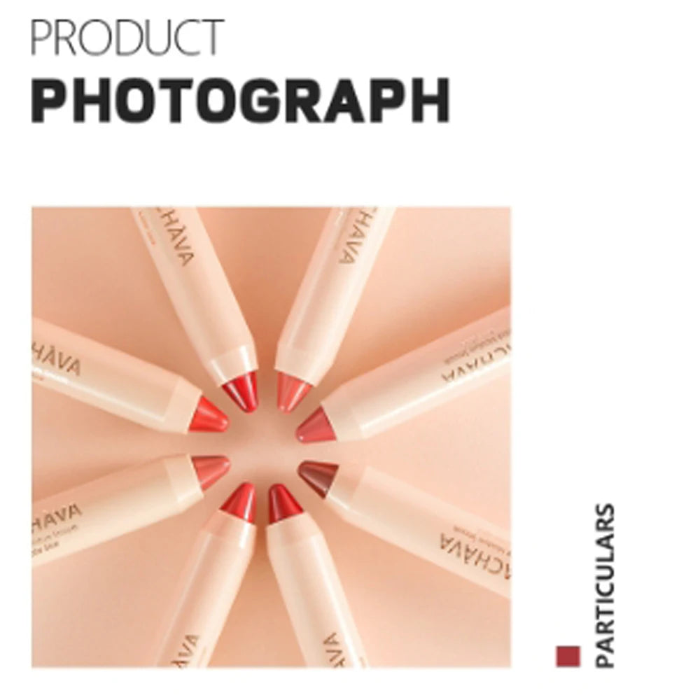 Crayon rouge à lèvres 8 couleurs velours mat longue tenue waterproof non-collant