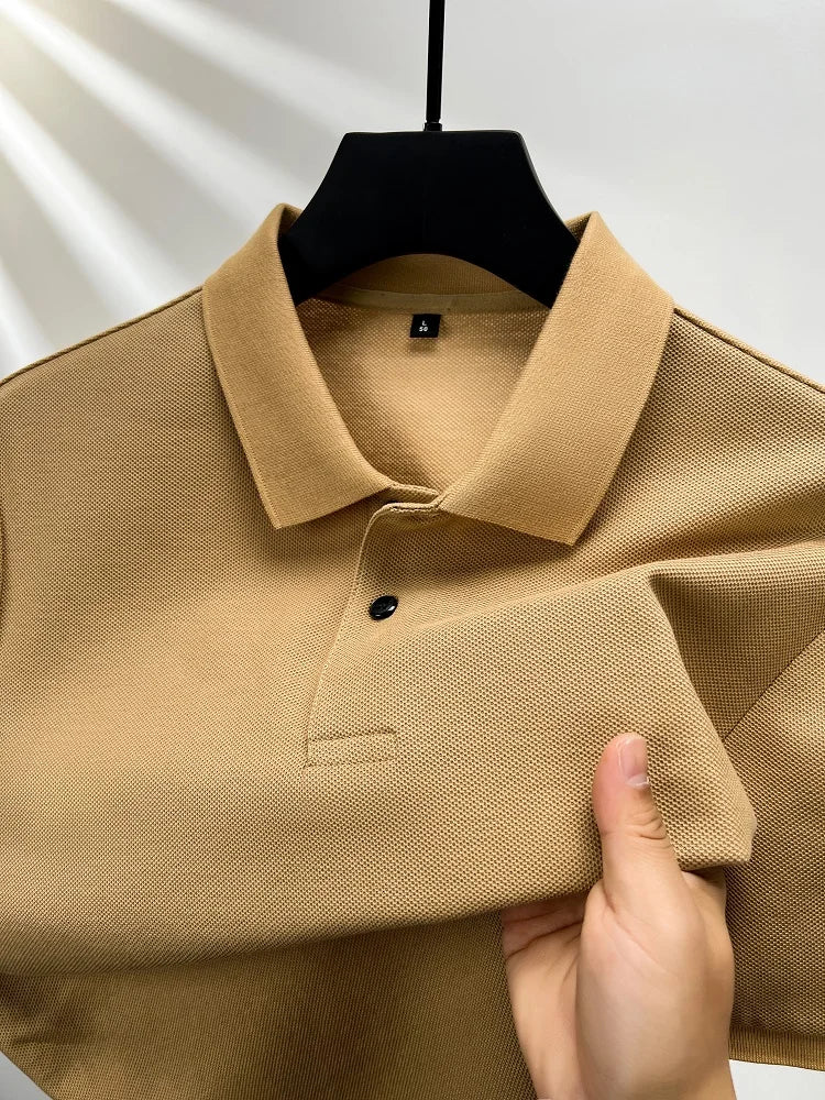 Polo à manches courtes pour hommes, 100% pur coton, mode d'été, classique, couleur unie, confortable, golf, T-shirt style décontracté, offre spéciale