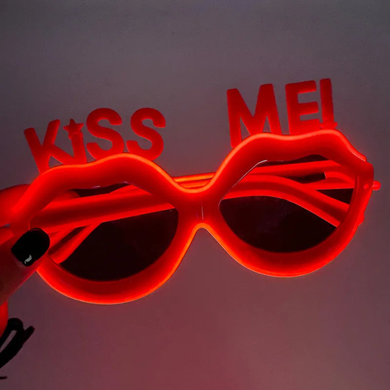 1 pièce – Lunettes « Kiss Me » rouges en forme de lèvres | Lunettes de soleil mignonnes pour filles et femmes