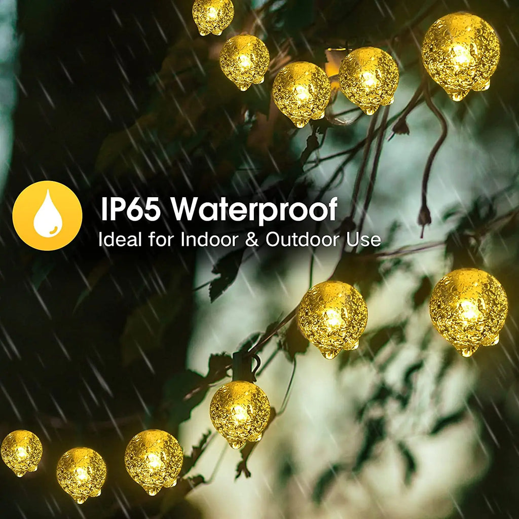 200 LED Solar Globe String Lights – Waterproof Outdoor Fairy Lights