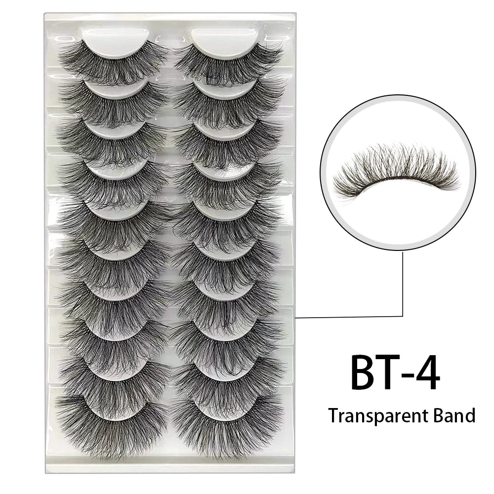 7 à 10 paires de cils – Cils 3D naturels, longs et volumineux, doux et légers – Faux cils sans cruauté pour maquillage