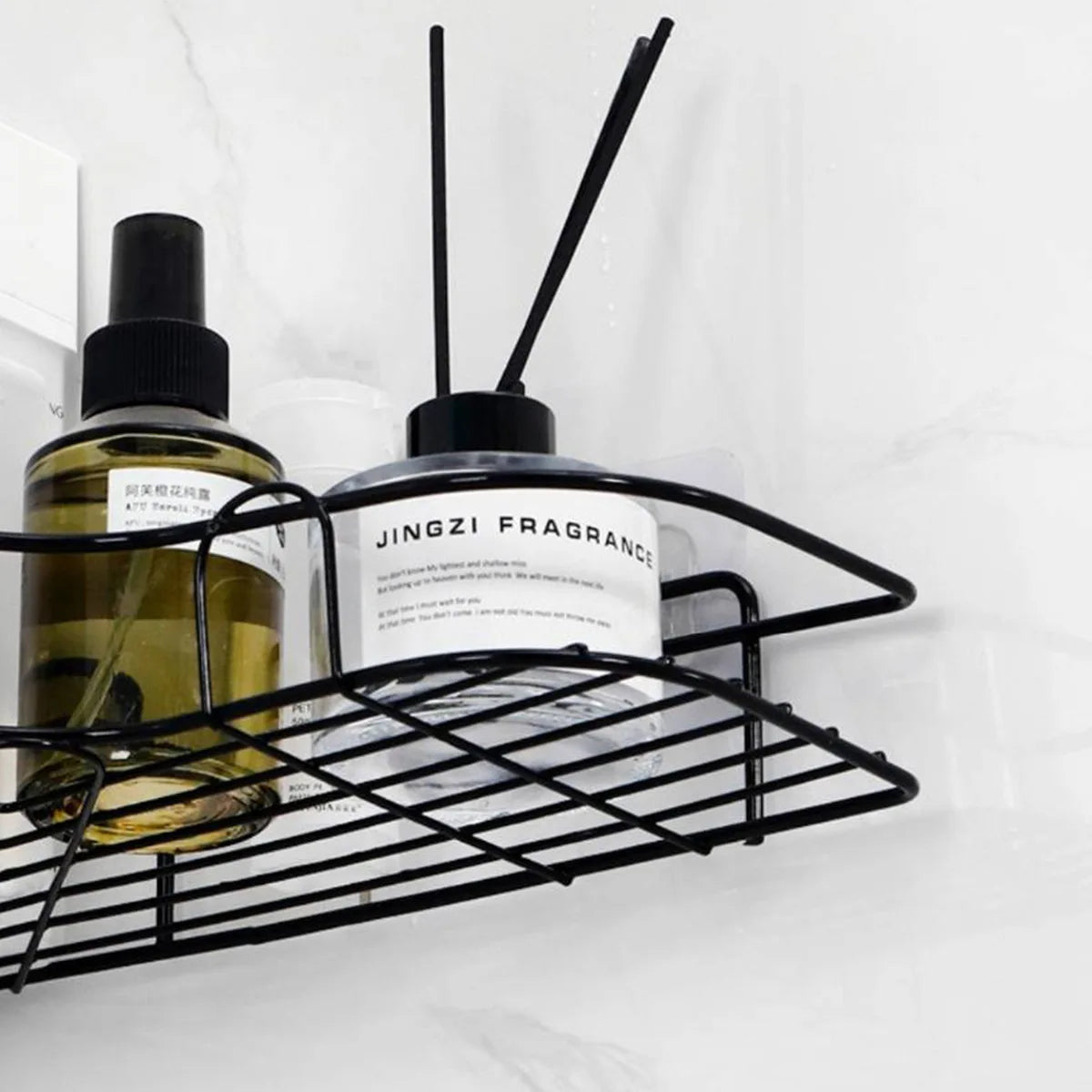 No-Drill Bathroom Shower Shelf – Triangle Corner Storage Rack