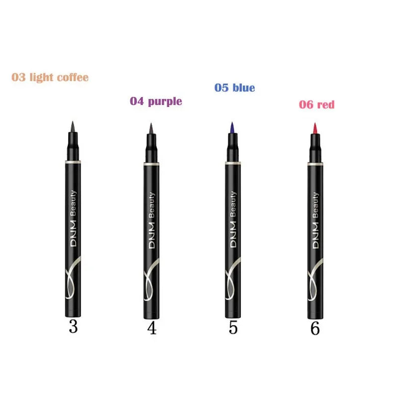 Set 12 Crayons Eyeliner Liquide – Waterproof, Facile à Appliquer, Mat, Couleurs Bleu, Rouge, Vert, Blanc, Or et Marron