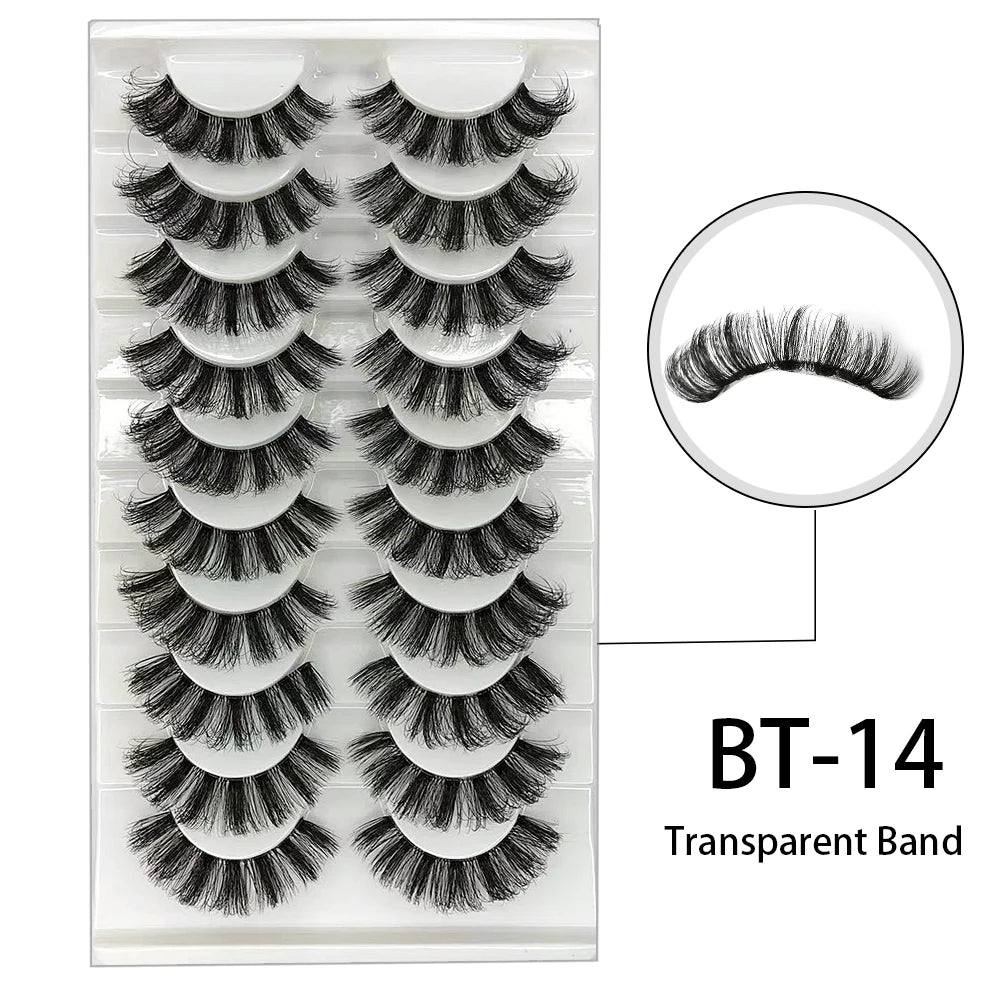 7 à 10 paires de cils – Cils 3D naturels, longs et volumineux, doux et légers – Faux cils sans cruauté pour maquillage