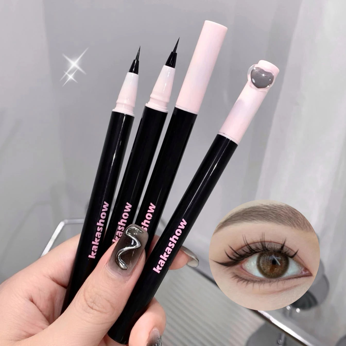 Stylo Eyeliner Liquide 0,05 mm – Mat, Lisse, Séchage Rapide, Étanche, Ultra-Fin, Pour Cils Inférieurs, Anti-Bavure, Maquillage Coréen