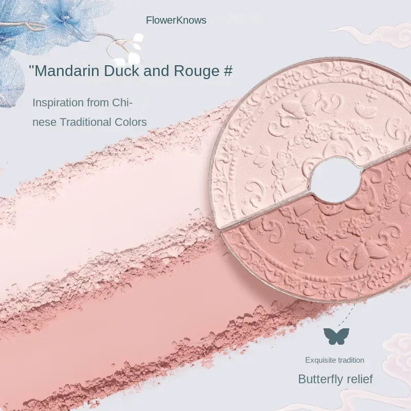 Blush — Duo Rouge, Boîte de Blush, Pour Peaux Foncées, Teinte Pêche pour Joues, Fini Mat