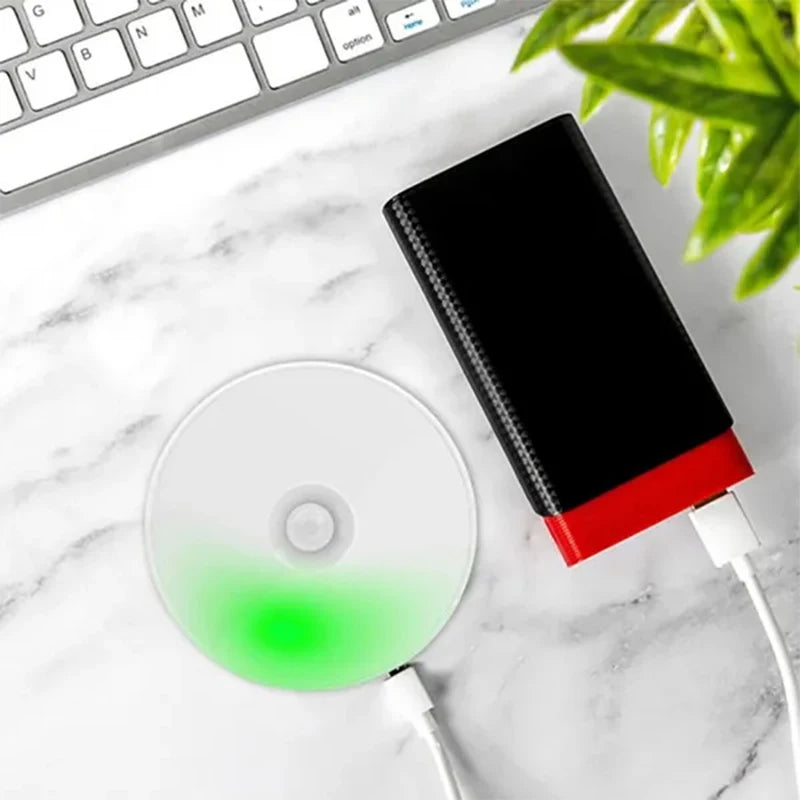 PIR Motion Sensor LED Night Light – USB Rechargeable Wireless Closet & Cabinet Lamp